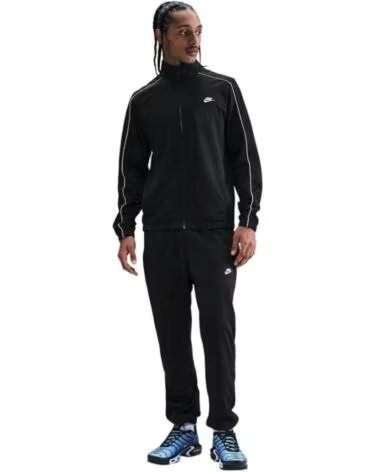 NIKE Chandal Sportswear Club Poly Knit Negro Gris Hv1444-010 Conjunto Hombre NEGRO