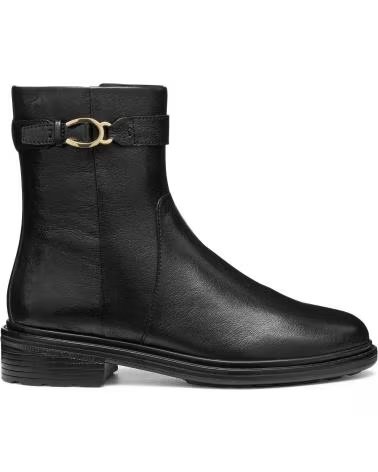 GEOX D WALK PLEASURE DAMEN STIEFELETTEN AUS LEDER SCHWARZ D56TGA 00081 C9999 BLACK
