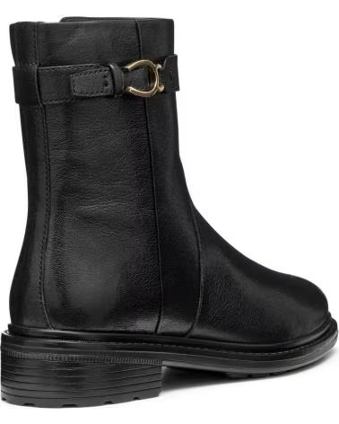 GEOX D WALK PLEASURE DAMEN STIEFELETTEN AUS LEDER SCHWARZ D56TGA 00081 C9999 BLACK