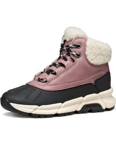 GEOX MÄDCHEN WINTERSTIEFEL J FLEXYPER PLUS AMPHIBIOX C8049 ROSA DK ROSE-BLACK