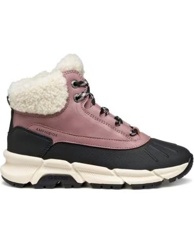 GEOX MÄDCHEN WINTERSTIEFEL J FLEXYPER PLUS AMPHIBIOX C8049 ROSA DK ROSE-BLACK