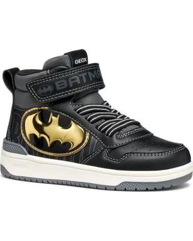 BASKETS MONTANTES ENFANT GEOX J WASHIBA BATMAN J56LQG 05411 C0495 BLACK-GOLD