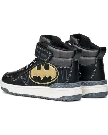 BASKETS MONTANTES ENFANT GEOX J WASHIBA BATMAN J56LQG 05411 C0495 BLACK-GOLD