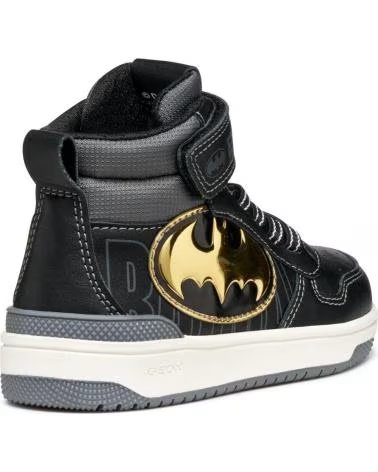 BASKETS MONTANTES ENFANT GEOX J WASHIBA BATMAN J56LQG 05411 C0495 BLACK-GOLD
