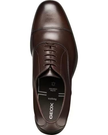 GEOX U WALK PLEASURE SCARPE ELEGANTI IN PELLE DA UOMO C6010 COFFEE