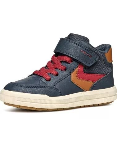 KINDER-SNEAKER HOCH GEOX J ARZACH J464AA 054FU NAVY-COGNAC CF46N
