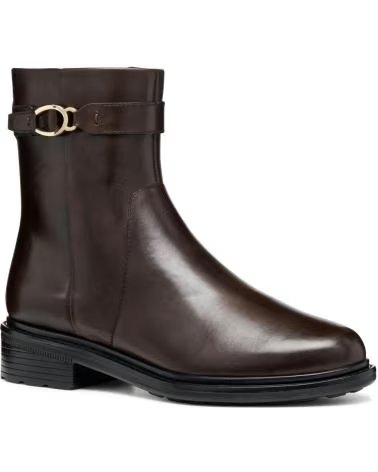 LEDERSTIEFELETTEN D56TGA 000AA D WALK PLEASURE C6024 DK COFFEE