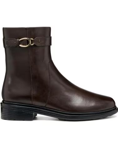 STIVALETTI IN PELLE D56TGA 000AA D WALK PLEASURE C6024 DK COFFEE