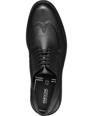 GEOX U WALK PLEASURE C SCARPE ELEGANTI IN PELLE DA UOMO C9999 BLACK