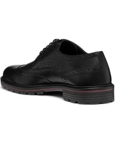 GEOX U WALK PLEASURE C SCARPE ELEGANTI IN PELLE DA UOMO C9999 BLACK