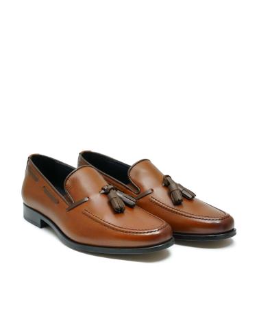 BAERCHI 1152 MOKASSINS - LEDER HELLBRAUN MIT QUASTEN CUERO