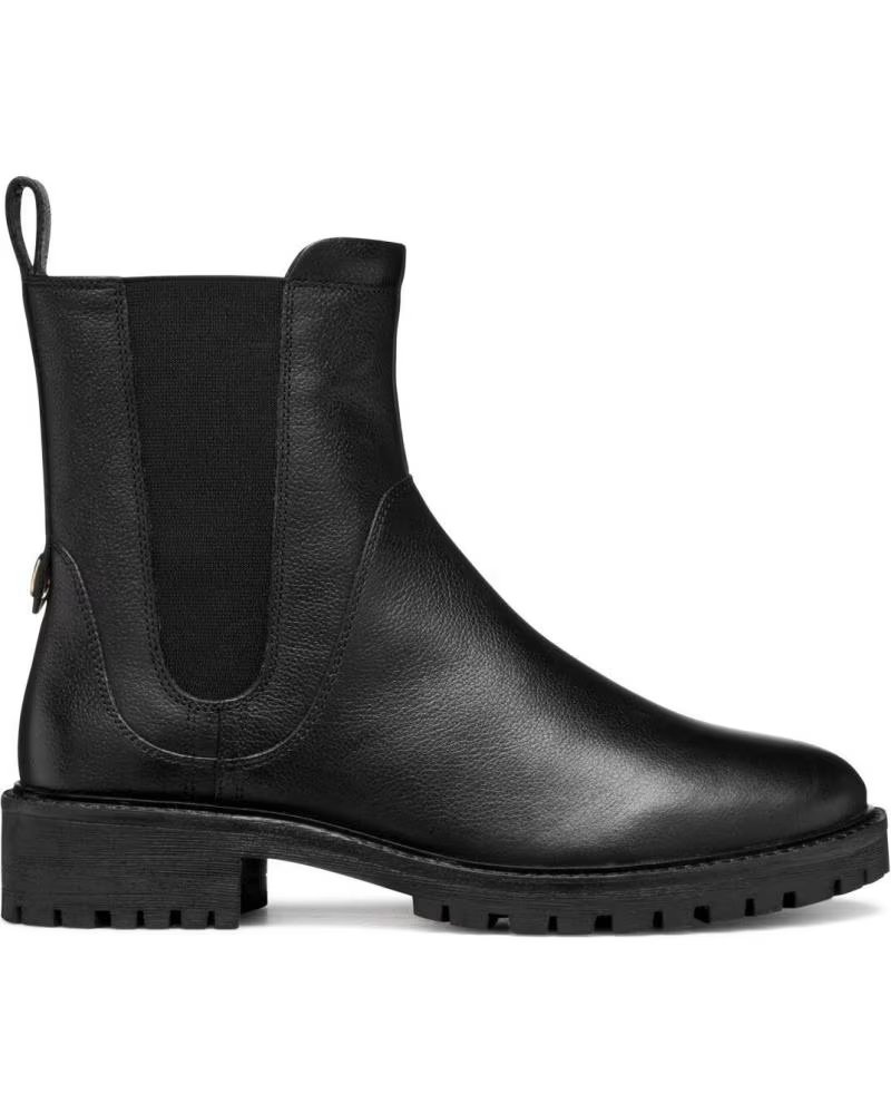 GEOX D56FTA 00046 D HOARA C9999 STIVALETTI CHELSEA IN PELLE BLACK