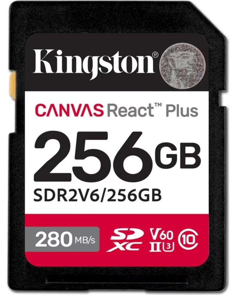 KINGSTON Tarjeta memoria sdxc 256gb canvas react plus uhs - ii clase 10