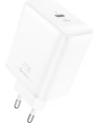 QCHARX INTERNATIONAL Cargador qcharx hermes 45w gan 1 usb tio c blanco