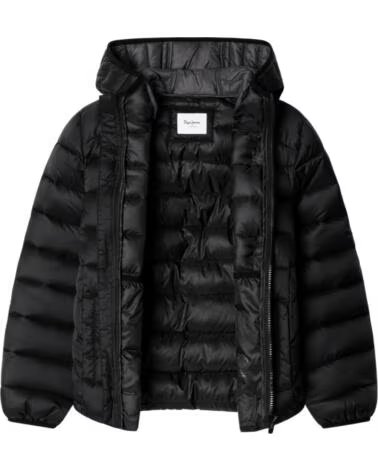 PEPE JEANS MANTEAU À CAPUCHE GARÇON NOIR NEGRO
