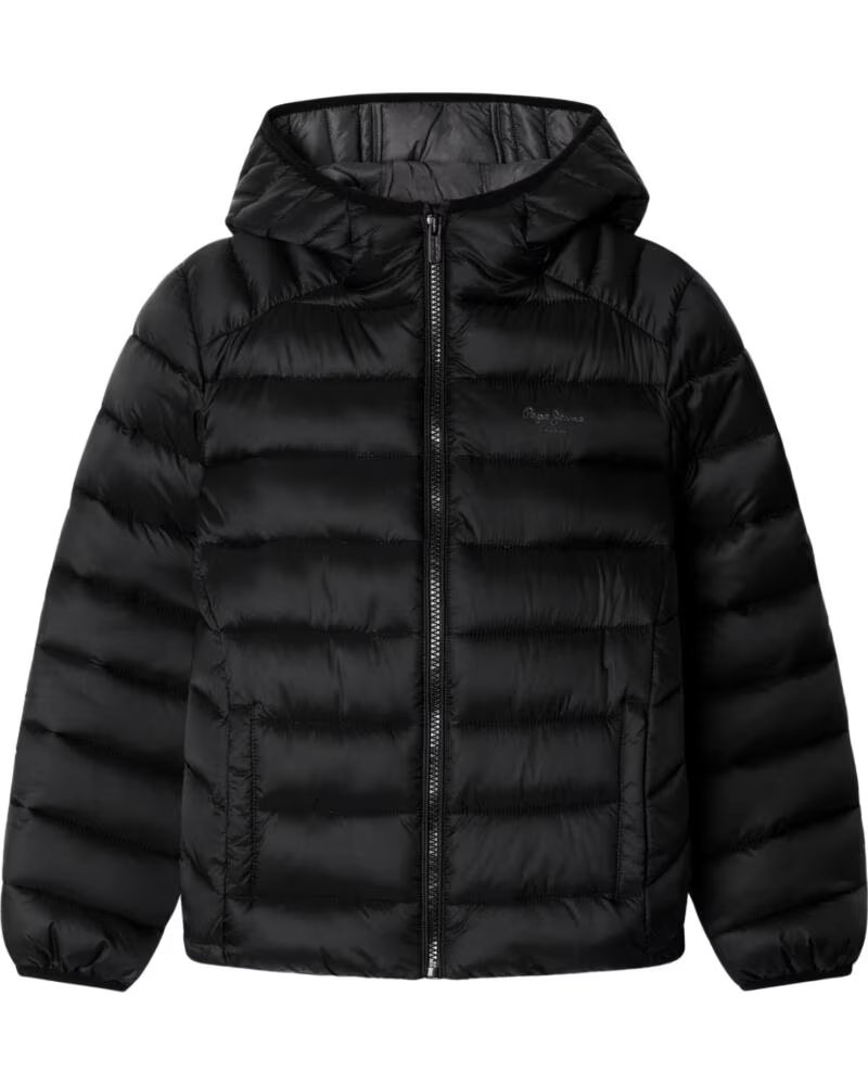 PEPE JEANS MANTEAU À CAPUCHE GARÇON NOIR NEGRO