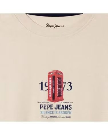 PEPE JEANS KURZARM-T-SHIRT FÜR JUNGEN BLANCO