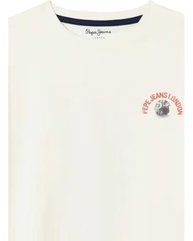 PEPE JEANS T-SHIRT ENFANT MANCHES COURTES IMPRIMÉ BLANCO