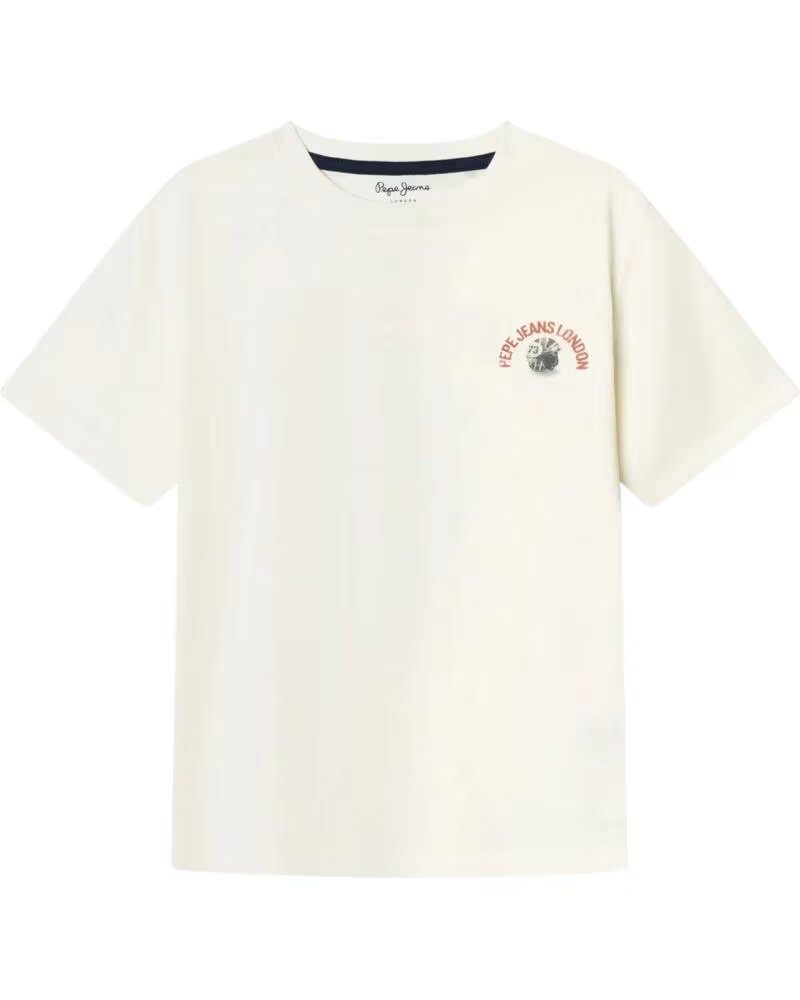 PEPE JEANS T-SHIRT ENFANT MANCHES COURTES IMPRIMÉ BLANCO