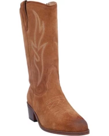 BONAVENTURE B753 STIVALI CON TACCO DA DONNA IN PELLE MARRONE STILE COWBOY MARRóN