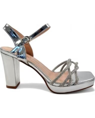 TIMBOS SANDALO TACCO FESTA DONNA ARGENTO 133738 PLATEADO