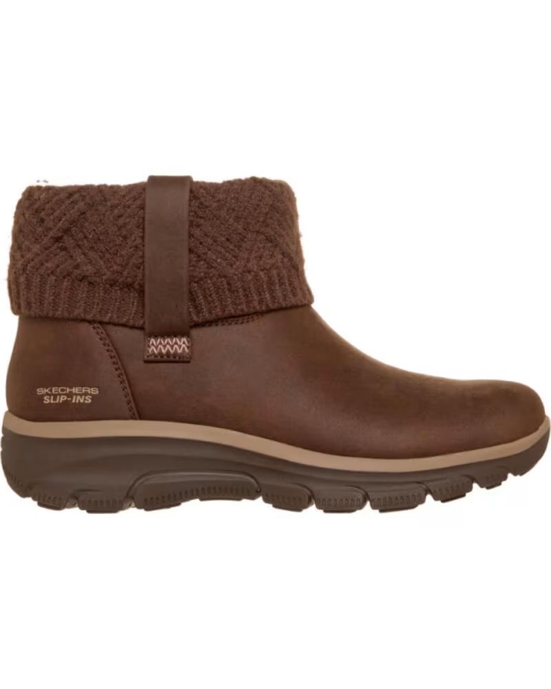 SKECHERS STIVALETTI BASSI DONNA EASY GOING - COZY WEATHER 4 MARRóN