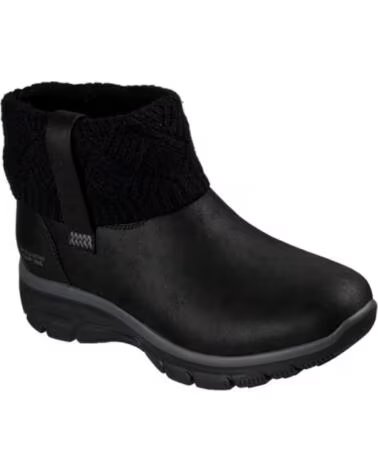 SKECHERS STIVALETTI BASSI DONNA EASY GOING - COZY WEATHER 4 NERO NEGRO