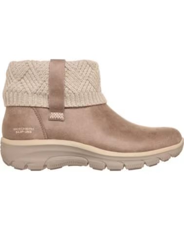 SKECHERS FLACHE DAMEN STIEFELETTEN EASY GOING - COZY WEATHER 4 TAUPE MARRóN