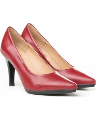 SAPATOS DE SALTO EM PELE SOFT EVA MAÑAS 1500 BORDÔ BURDEOS