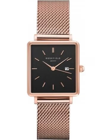 RELÓGIO ROSEFIELD QBMR-Q05 OURO ROSA CAIXA QUADRADA ORO