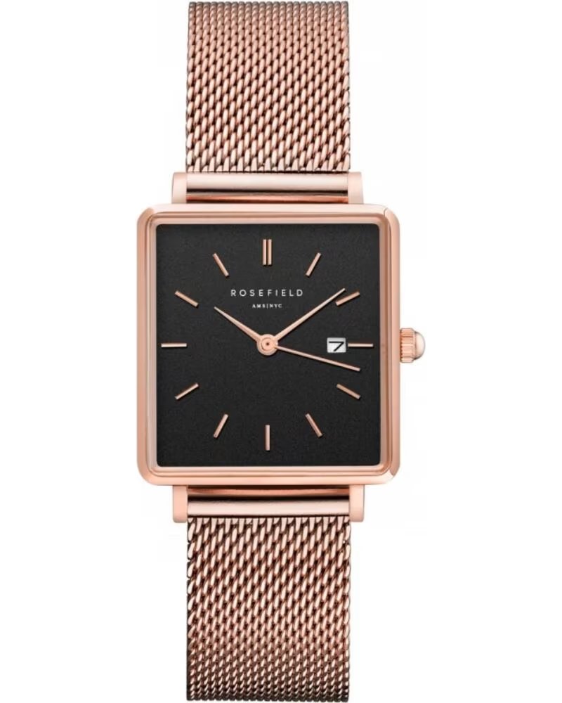 RELÓGIO ROSEFIELD QBMR-Q05 OURO ROSA CAIXA QUADRADA ORO