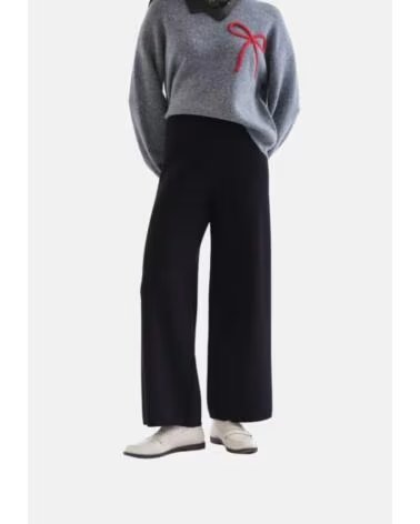 COMPAIA FANTASTICA PANTALONI IN MAGLIA NERI NEGRO
