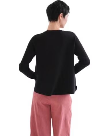 COMPAÃ±Ã­A FANTÃ¡STICA STRICKJACKE IN SCHWARZ MIT BUNTEN KNÃ¶PFEN NEGRO