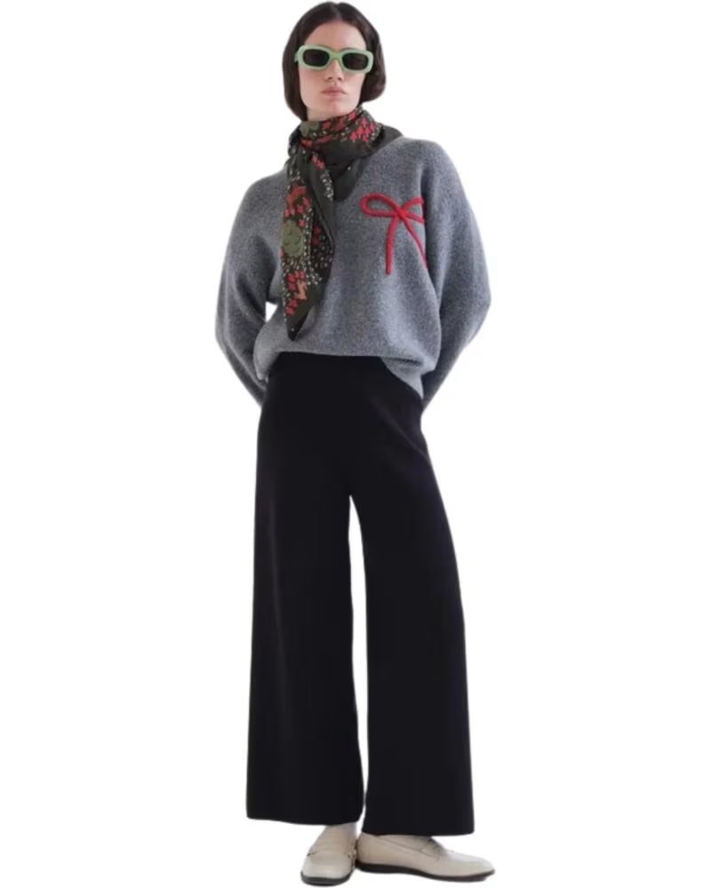 COMPAIA FANTASTICA PANTALONI IN MAGLIA NERI NEGRO