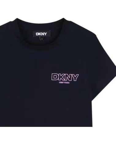DKNY T-SHIRT FILLE MANCHES COURTES MARINO