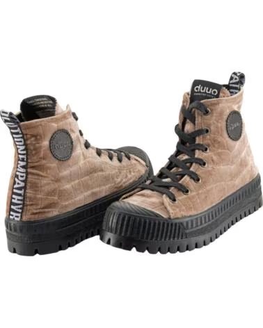 DUUO SCARPE DA GINNASTICA MODA DONNA IN COLORE GRIGIO GRIS