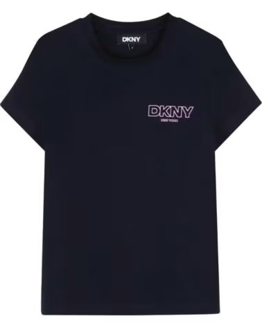 DKNY T-SHIRT FILLE MANCHES COURTES MARINO