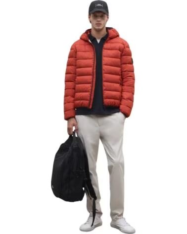ECOALF GESTEPPTE HERRENJACKE MIT KAPUZE NARANJA
