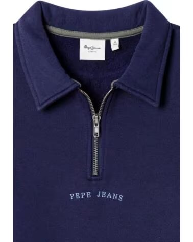 PEPE JEANS JUNGEN SWEATSHIRT MIT HALBEM REISSVERSCHLUSS UND POLOKRAGEN BLAU AZUL