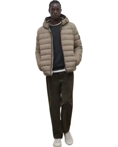 ECOALF HERREN STEPPJACKE MIT KAPUZE BRAUN MARRóN