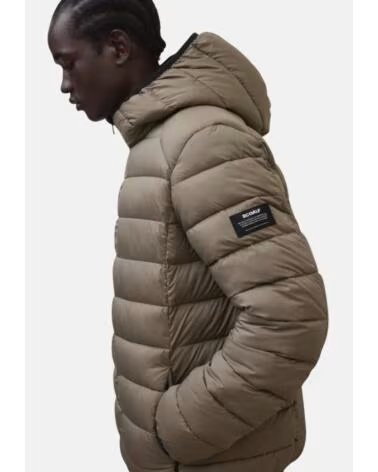 ECOALF HERREN STEPPJACKE MIT KAPUZE BRAUN MARRóN