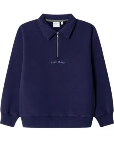 PEPE JEANS JUNGEN SWEATSHIRT MIT HALBEM REISSVERSCHLUSS UND POLOKRAGEN BLAU AZUL