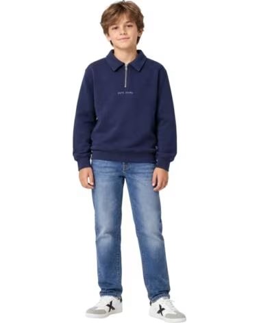 PEPE JEANS JUNGEN SWEATSHIRT MIT HALBEM REISSVERSCHLUSS UND POLOKRAGEN BLAU AZUL