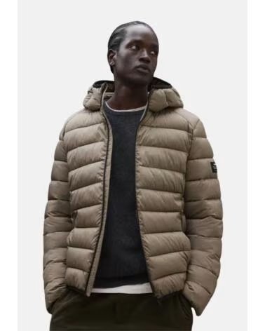 ECOALF HERREN STEPPJACKE MIT KAPUZE BRAUN MARRóN