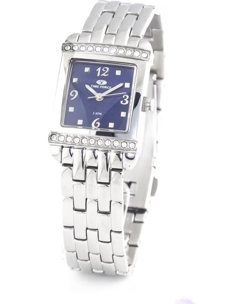 ARMBANDUHR TIME FORCE TF2067L-03M SILBERFARBEN MIT BLAUEM ZIFFERBLATT PLATEADO