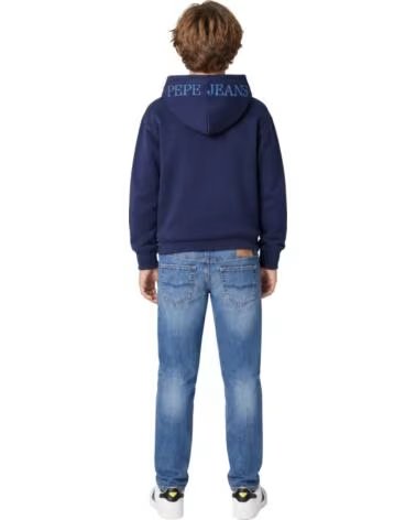 PEPE JEANS SWEAT À CAPUCHE ET POCHE KANGOUROU POUR GARÇON AZUL