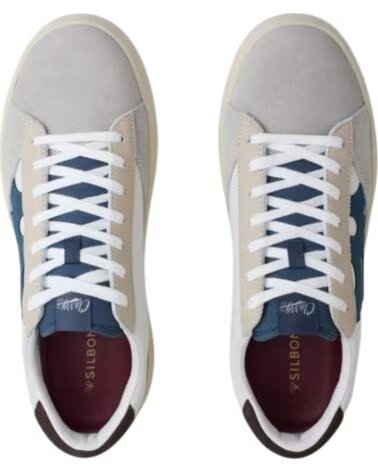 SILBON ZAPATILLAS DE MODA HOMBRE BLANCAS BLANCO
