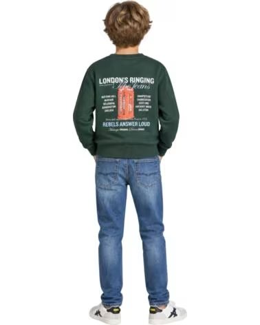 SWEAT-SHIRT ENFANT PEPE JEANS VERT AVEC IMPRIMÉ LONDON VERDE