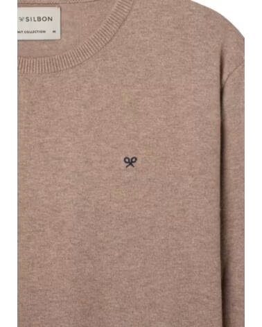 MAGLIONE IN MAGLIA MARRONE SILBON DA UOMO MARRON