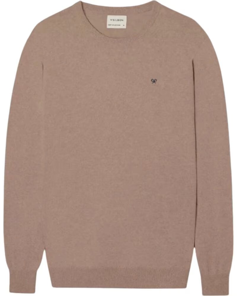 MAGLIONE IN MAGLIA MARRONE SILBON DA UOMO MARRON